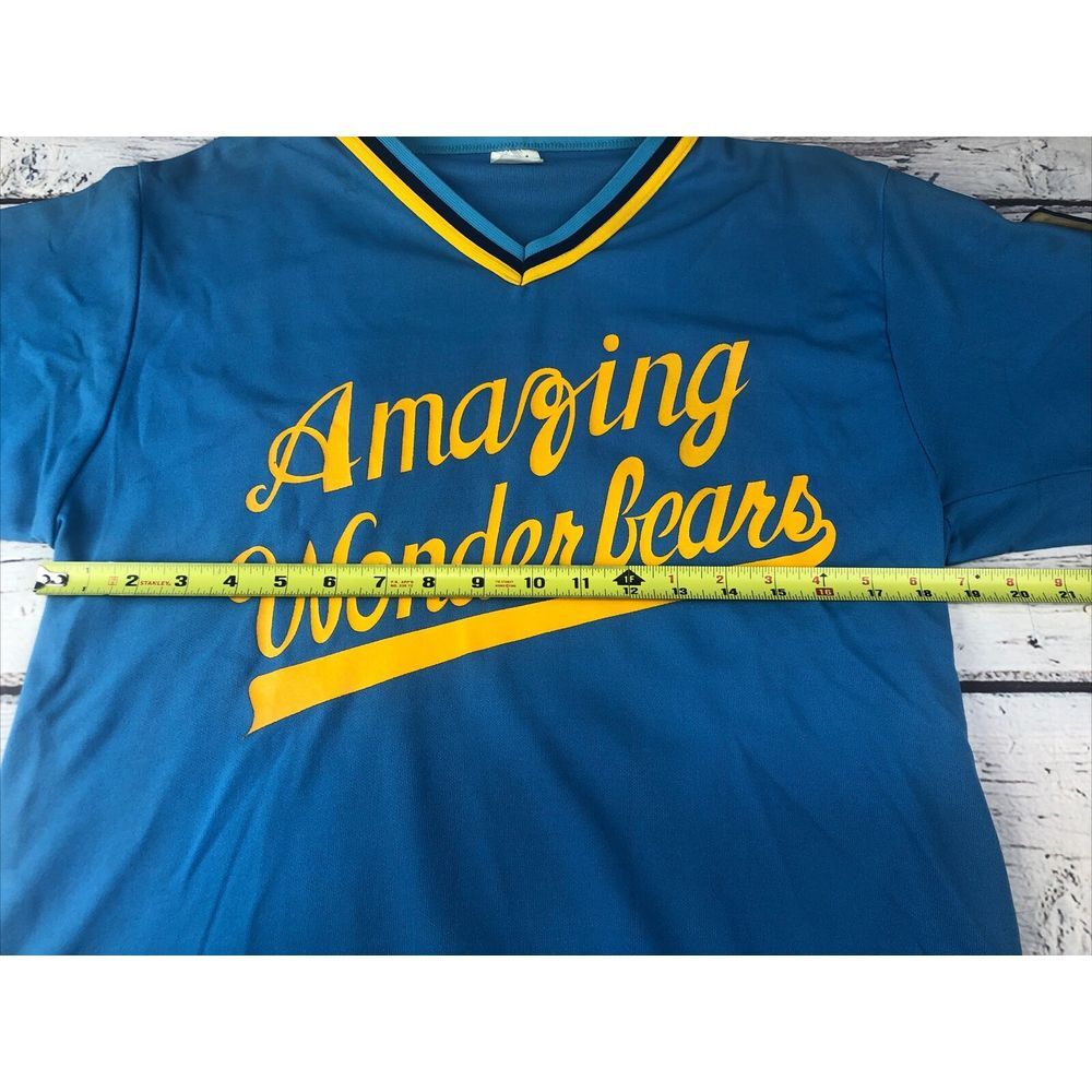 Vintage Don‎ Alleson Amazing Wonderbears Jersey Mens Large Blue Baseball Disney - Picture 6 of 13
